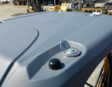 SolarTrak External Antenna on Mini Excavator Roof